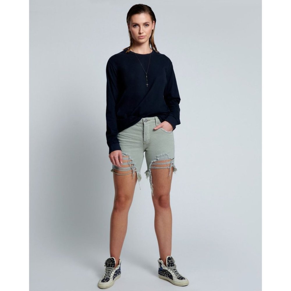 NEW Size 25 Womens One Teaspoon Super Khaki Stevies Slim-Fit Boyfriend Short